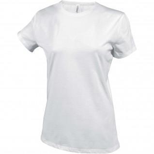 Women's T-shirt Kariban Col Rond blanc